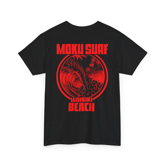 The MOKU Ultimate Wave Red Logo Heavy Cotton Tee