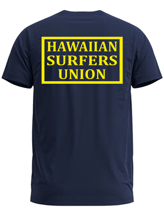 Hawaiian Surfers Union short Sleeve Shirt is a code of arms for surfing elite