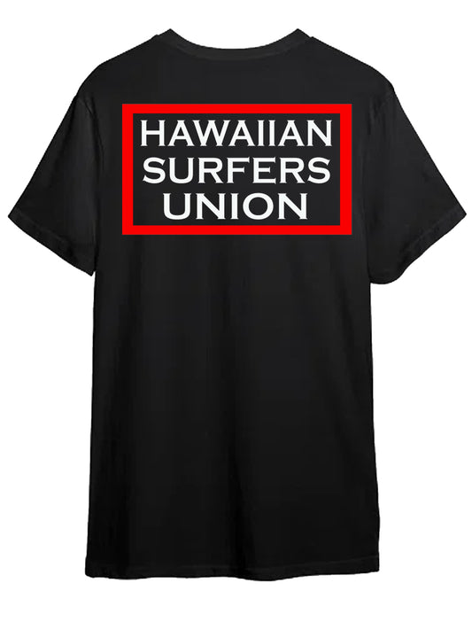 Hawaiian Surfers Union short Sleeve Shirt is a code of arms for surfing elite