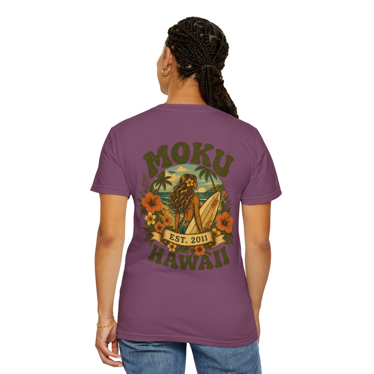 Moku Hawaii' Vintage Surfer girl Tee