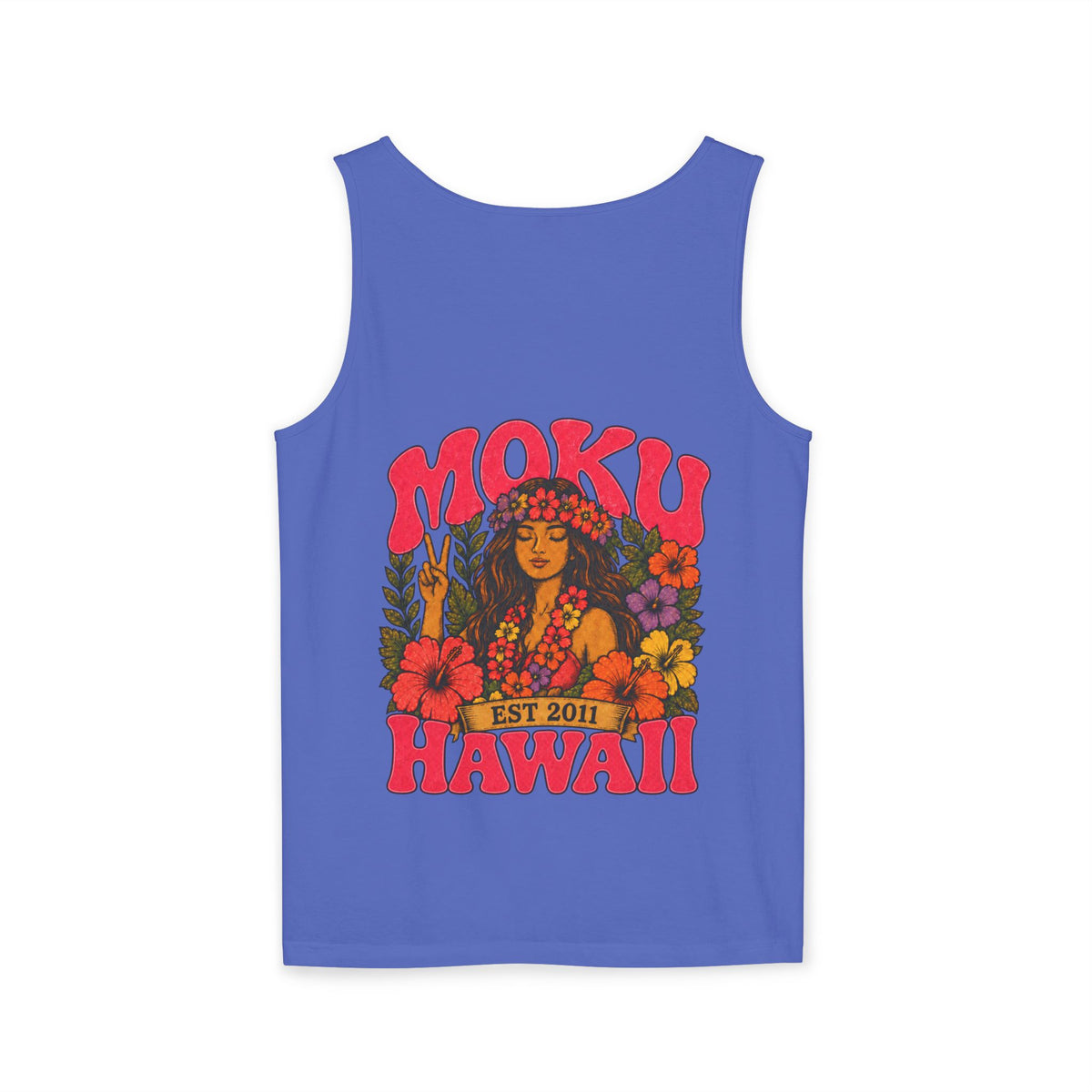 Moku Hawaii Floral Hula Tank Top