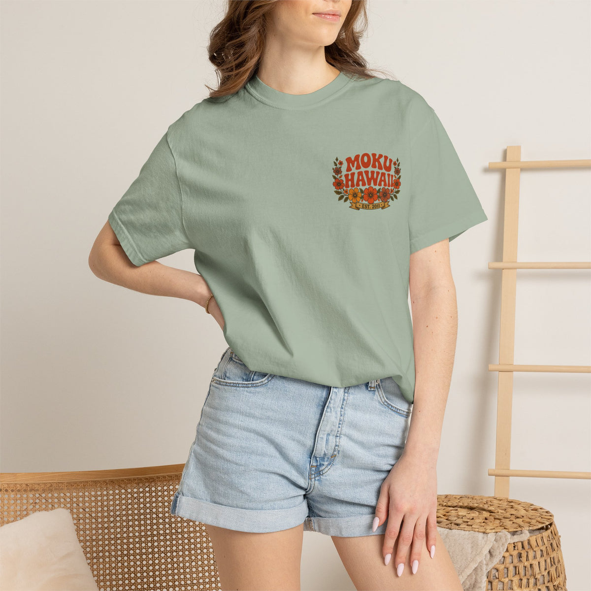 MOKU Hawaii's Vintage Sun & Moon T-Shirt