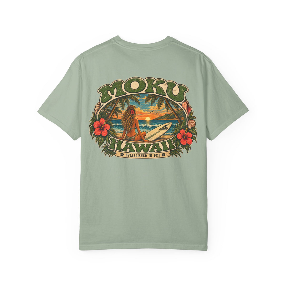 MOKU Hawaii Vintage "Surfer Girl" T-Shirt