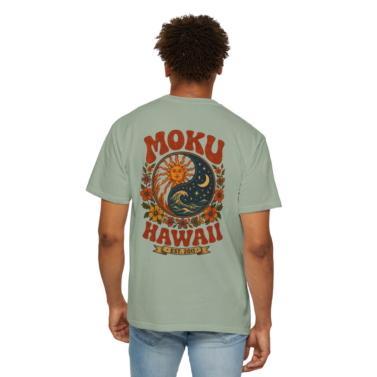 MOKU Hawaii's Vintage Sun & Moon T-Shirt