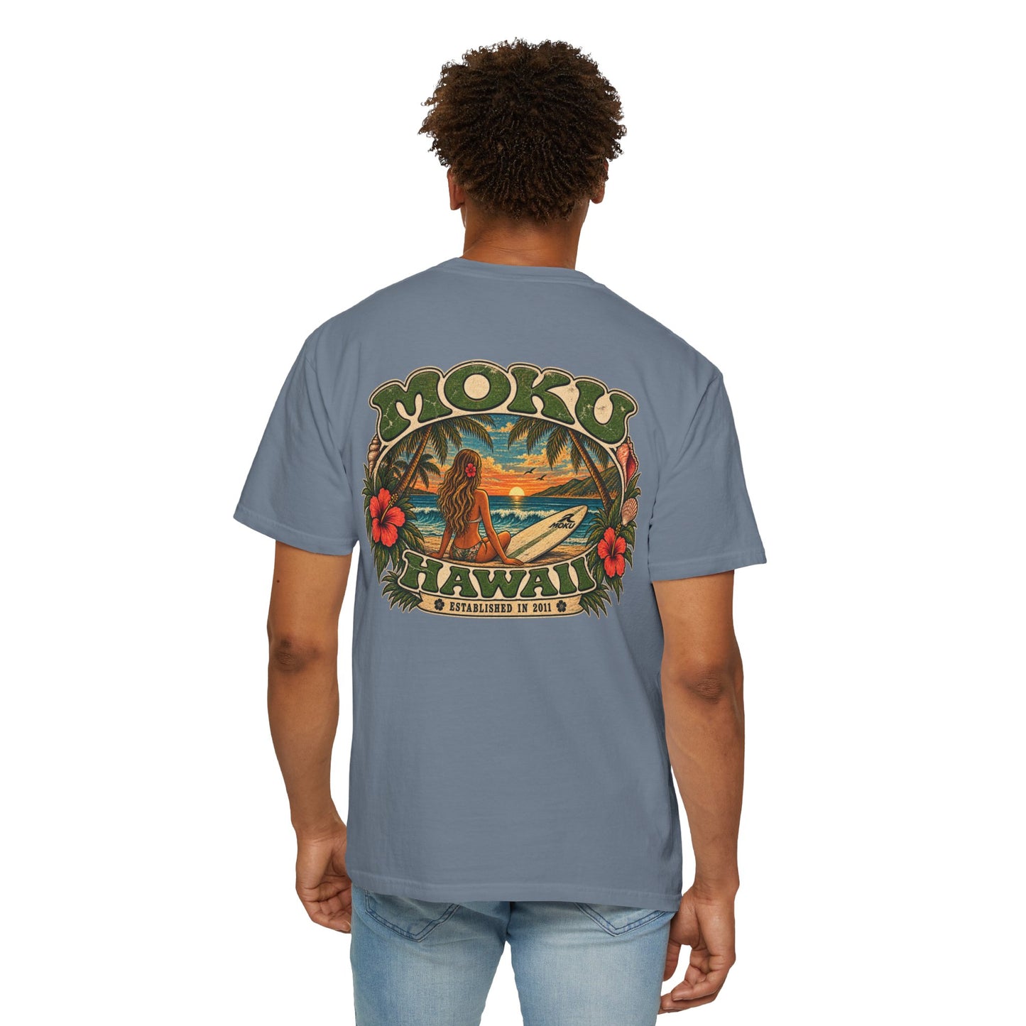 Vintage MOKU Hawaii Surf Girl T-Shirt