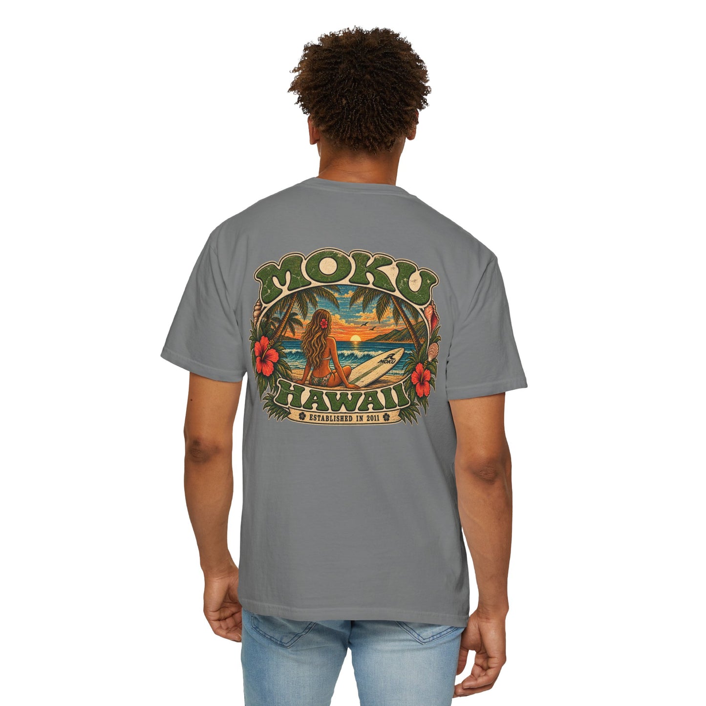 Vintage MOKU Hawaii Surf Girl T-Shirt