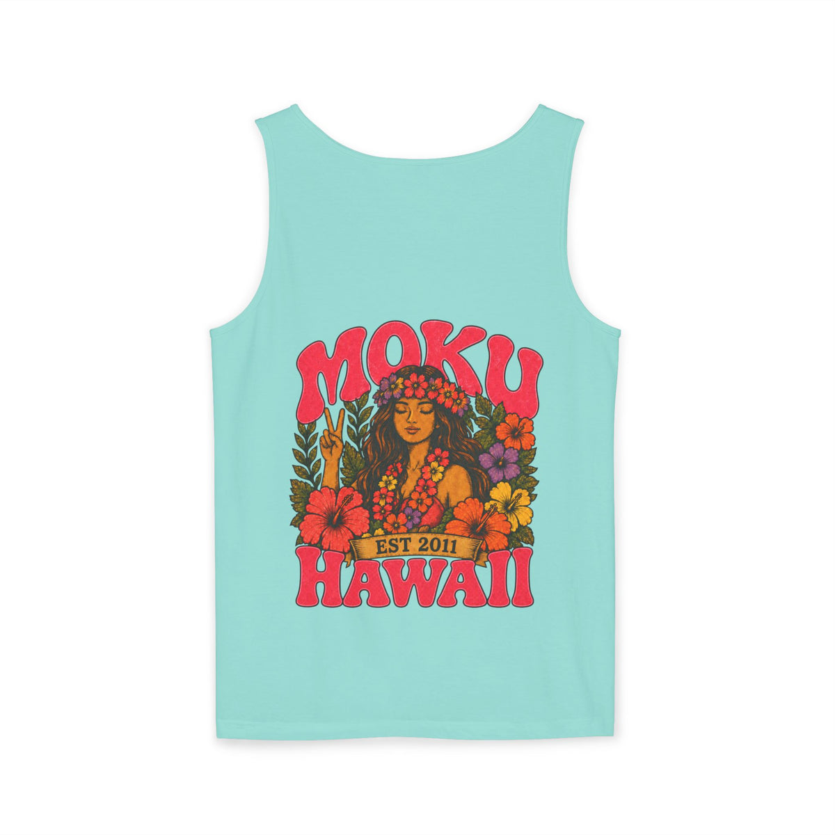 Moku Hawaii Floral Hula Tank Top