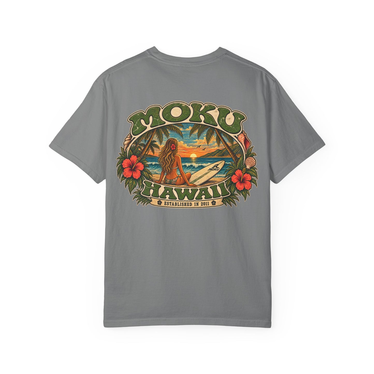 Vintage MOKU Hawaii Surf Girl T-Shirt