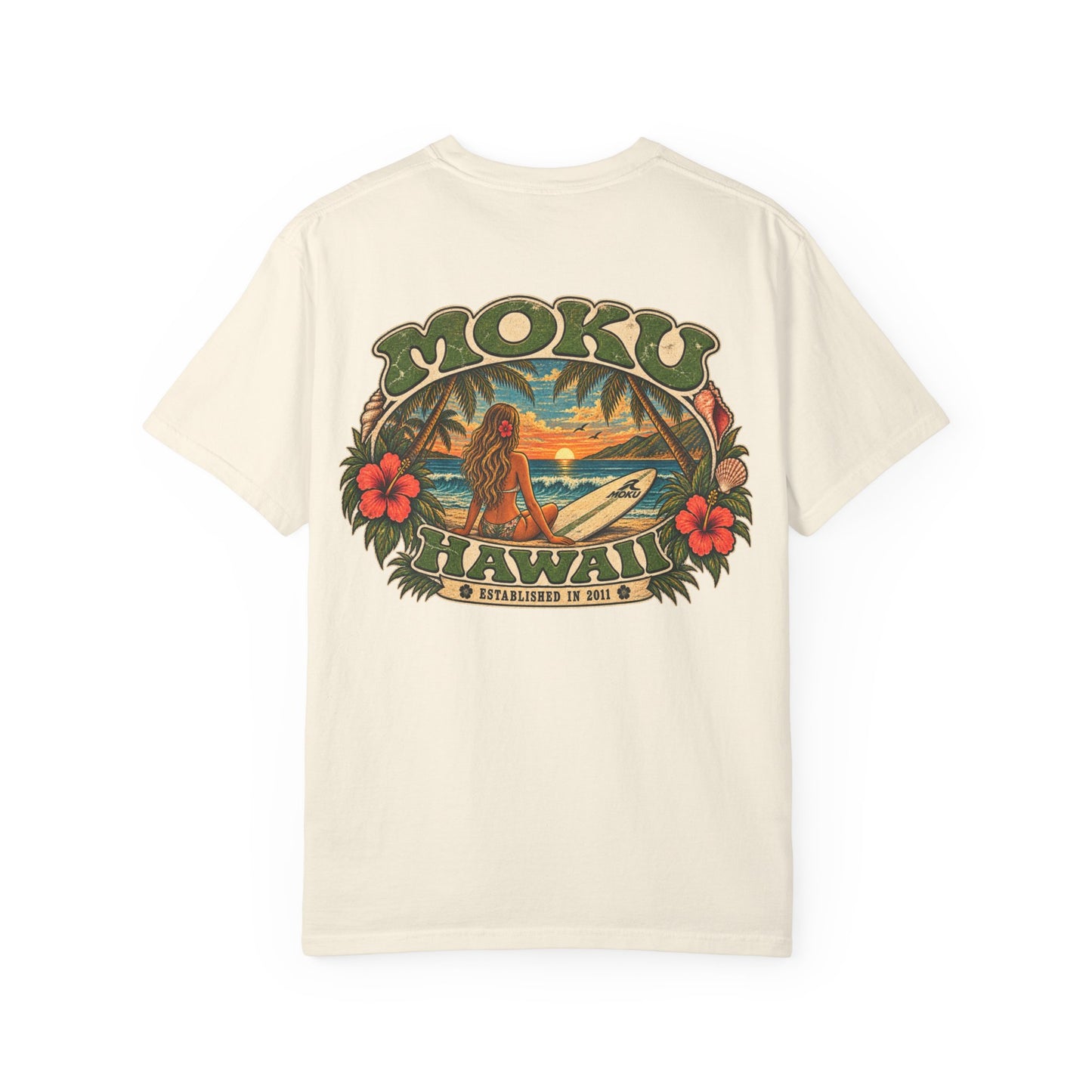 Vintage MOKU Hawaii Surf Girl T-Shirt