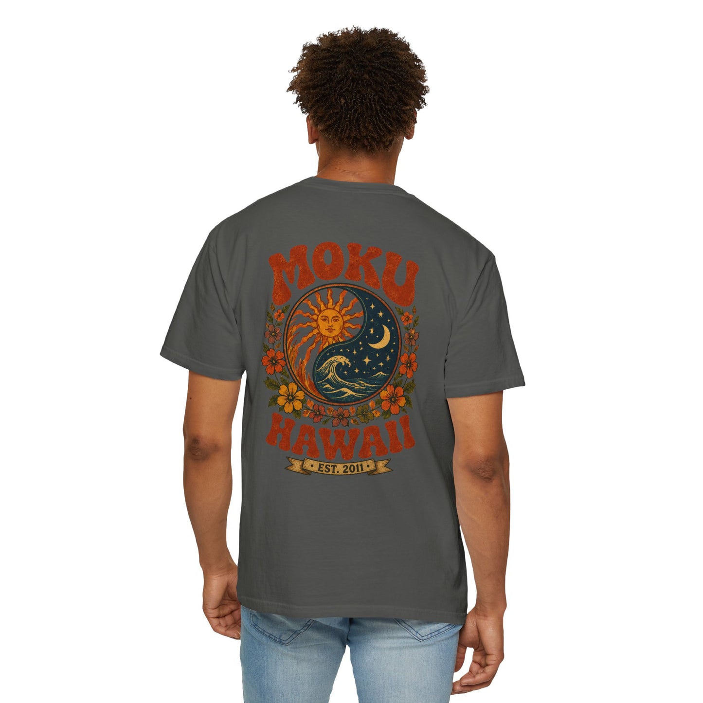 MOKU Hawaii's Vintage Sun & Moon T-Shirt