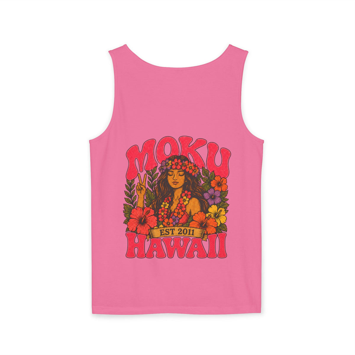 Moku Hawaii Floral Hula Tank Top