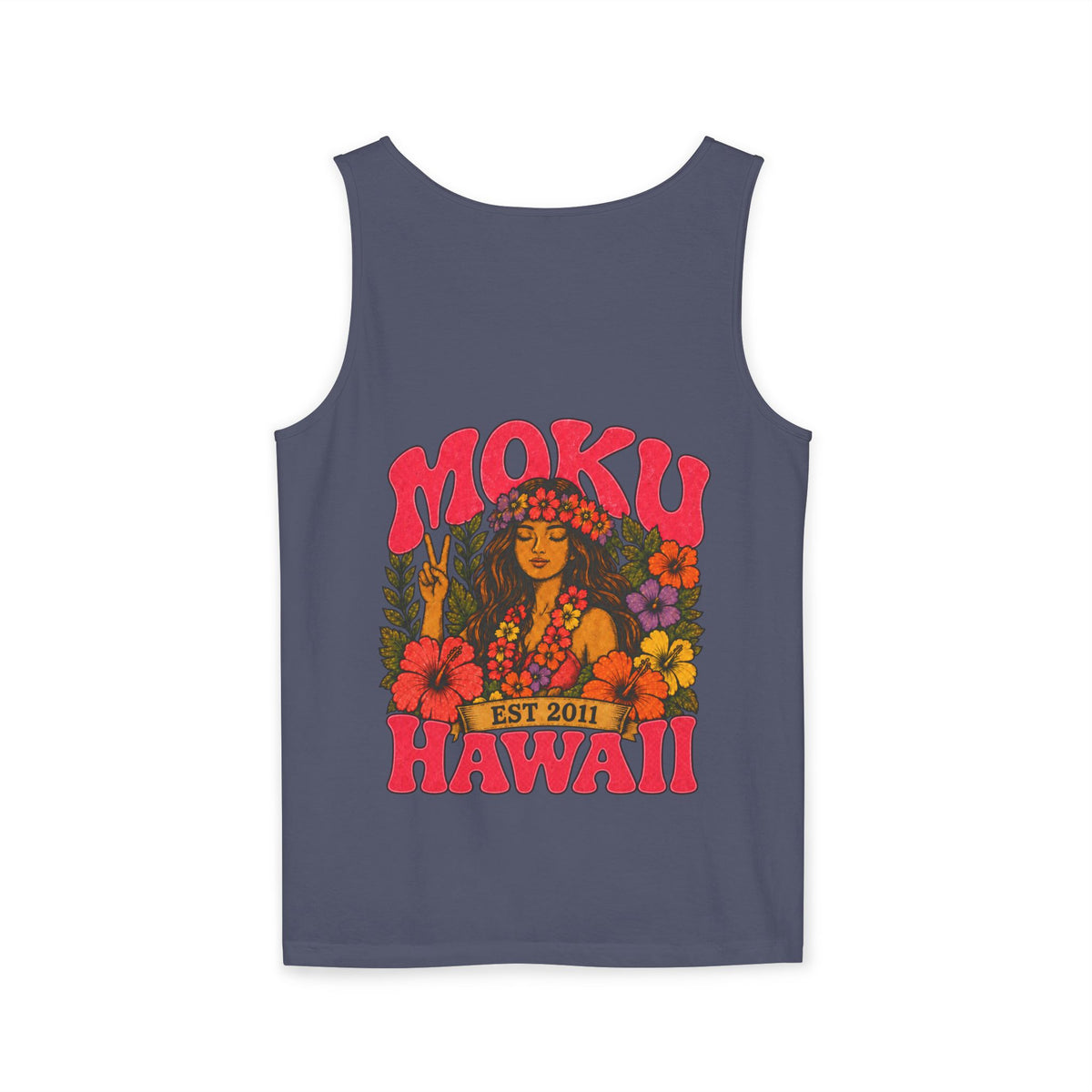 Moku Hawaii Floral Hula Tank Top
