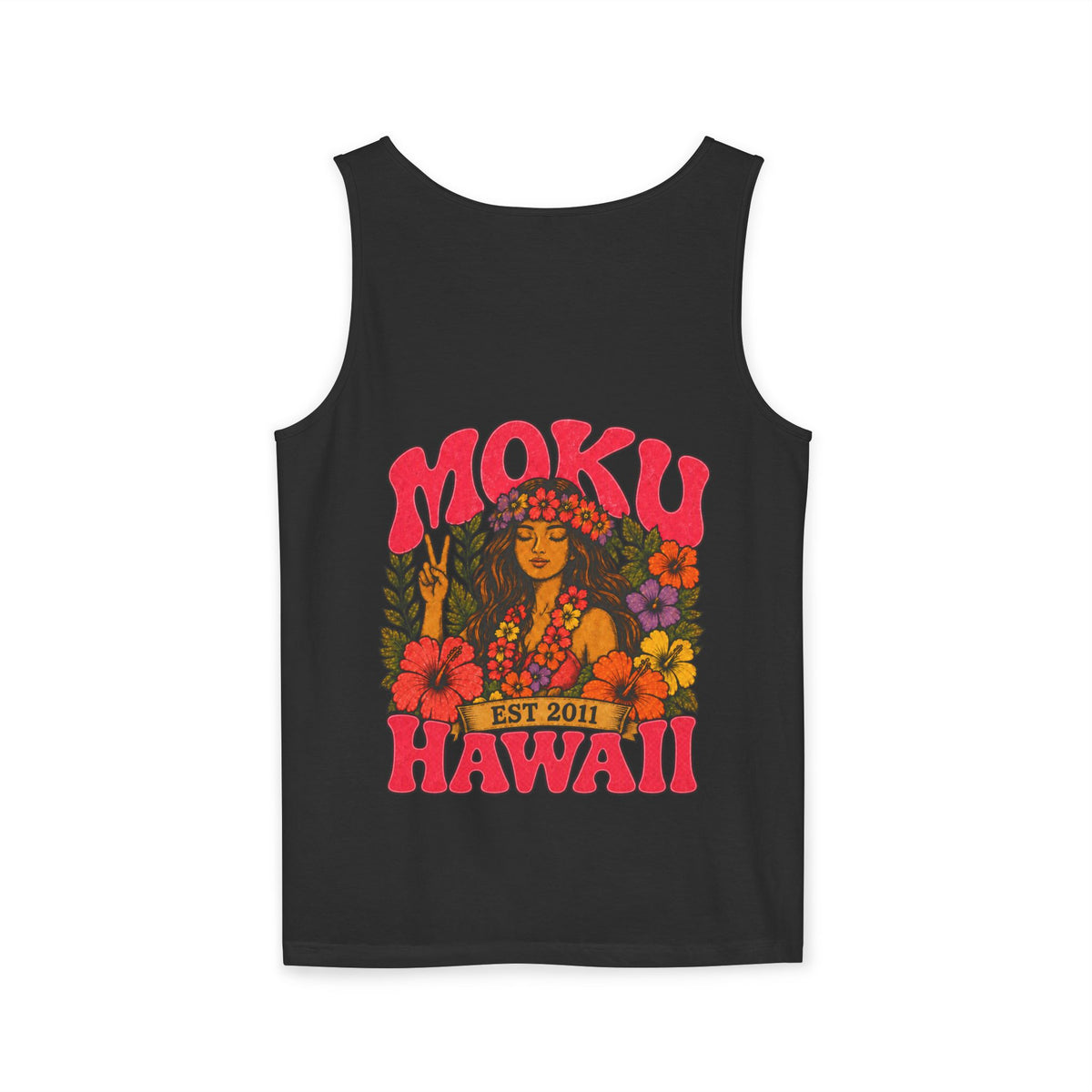 Moku Hawaii Floral Hula Tank Top