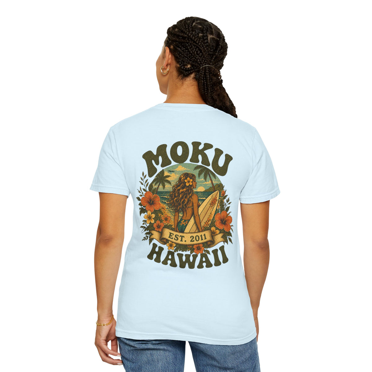 Moku Hawaii' Vintage Surfer girl Tee