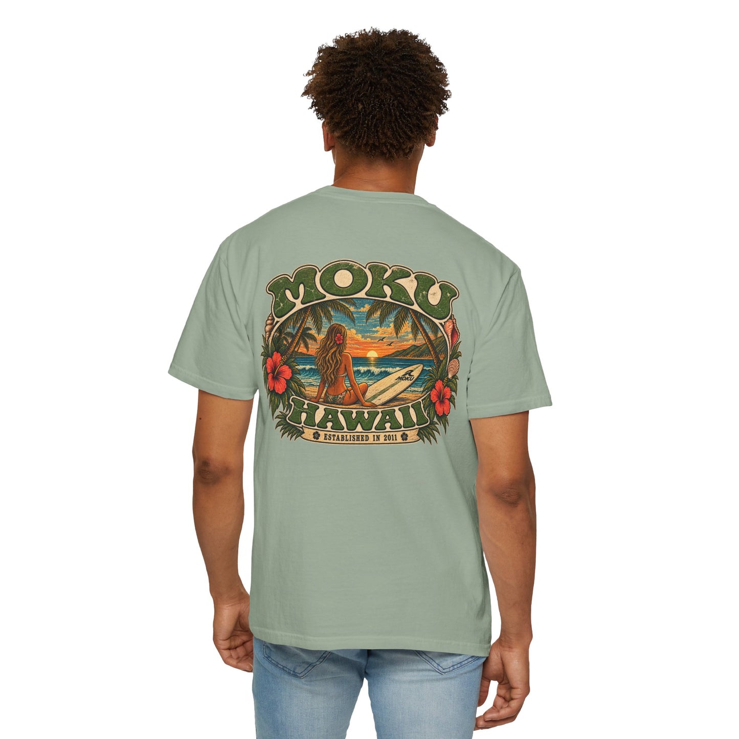 Vintage MOKU Hawaii Surf Girl T-Shirt