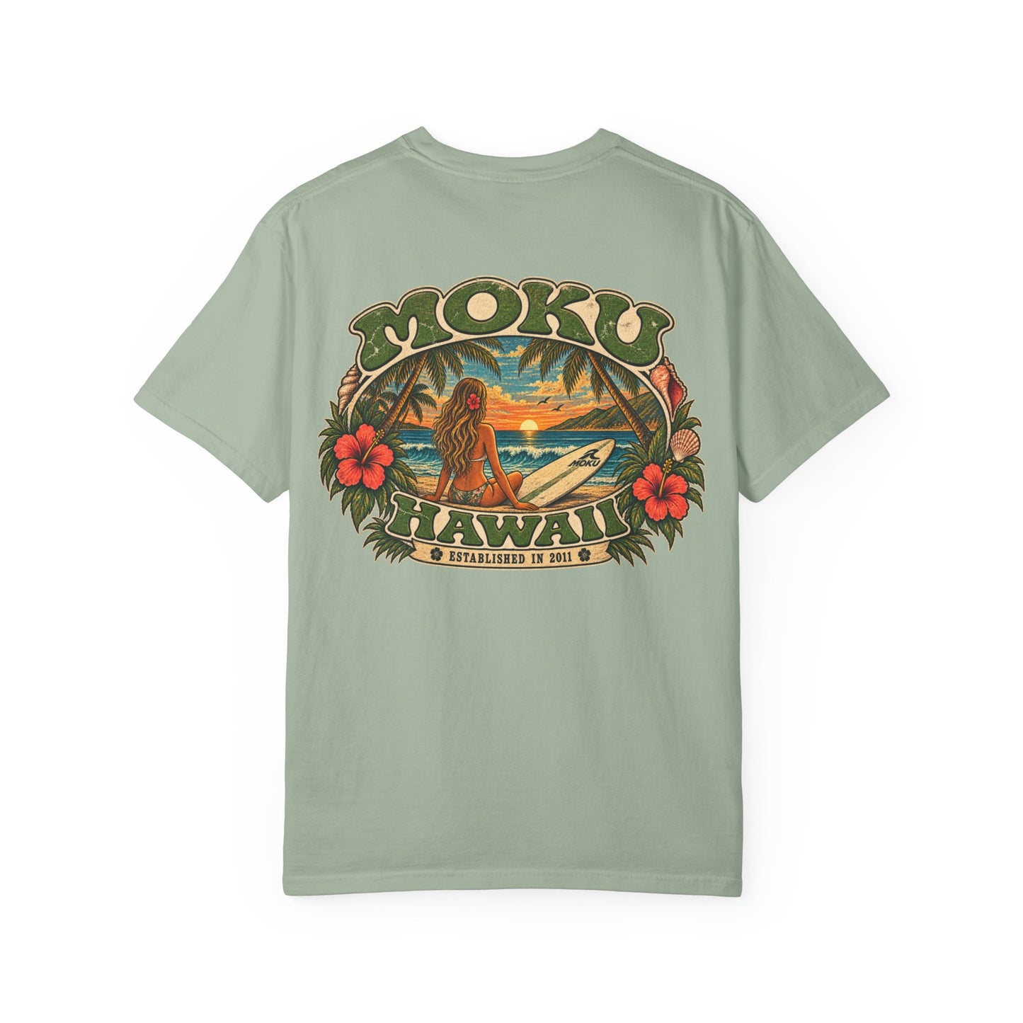 Vintage MOKU Hawaii Surf Girl T-Shirt