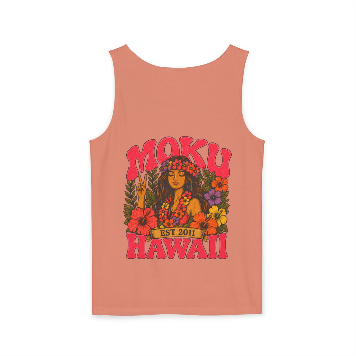 Moku Hawaii Floral Hula Tank Top
