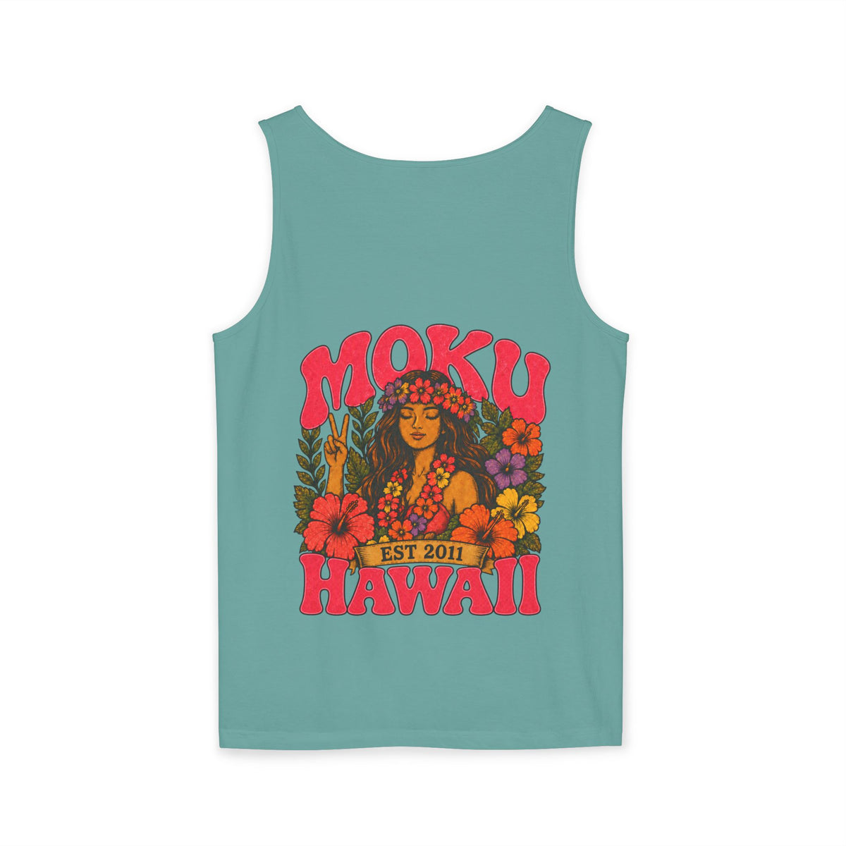 Moku Hawaii Floral Hula Tank Top