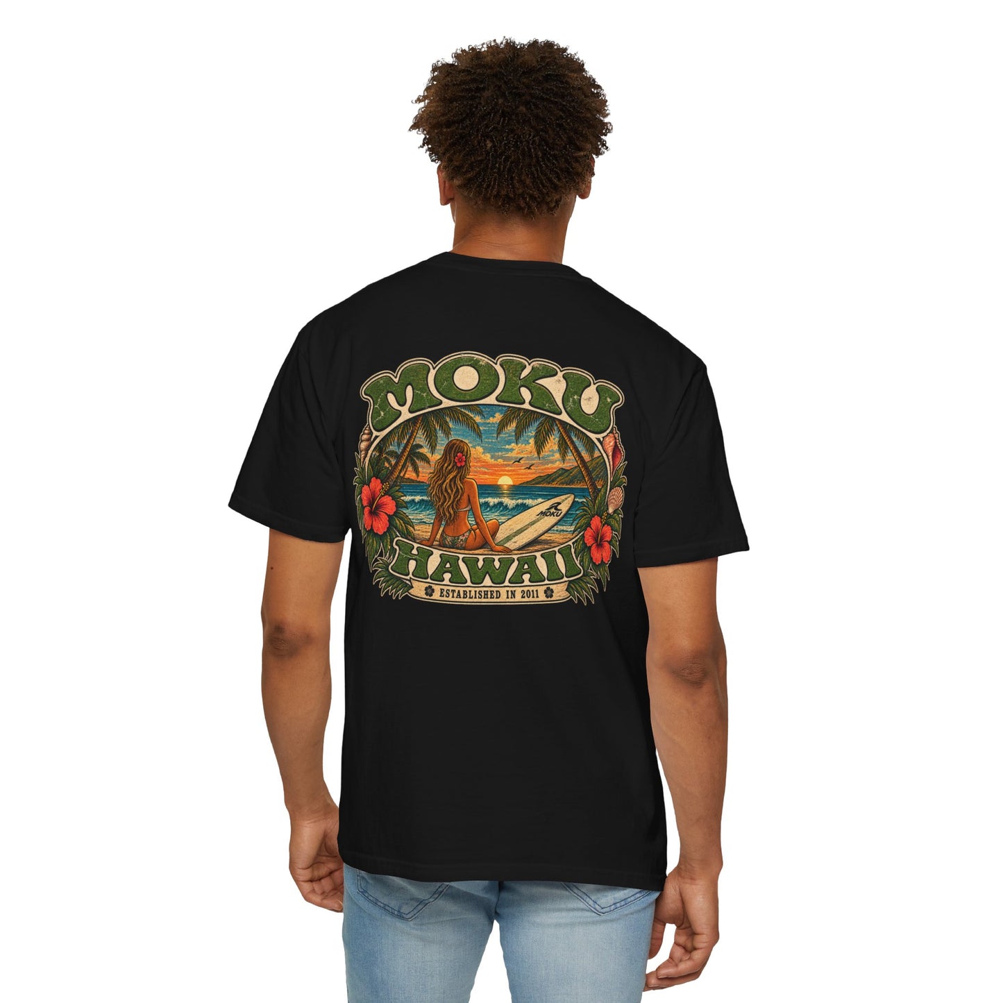 Vintage MOKU Hawaii Surf Girl T-Shirt