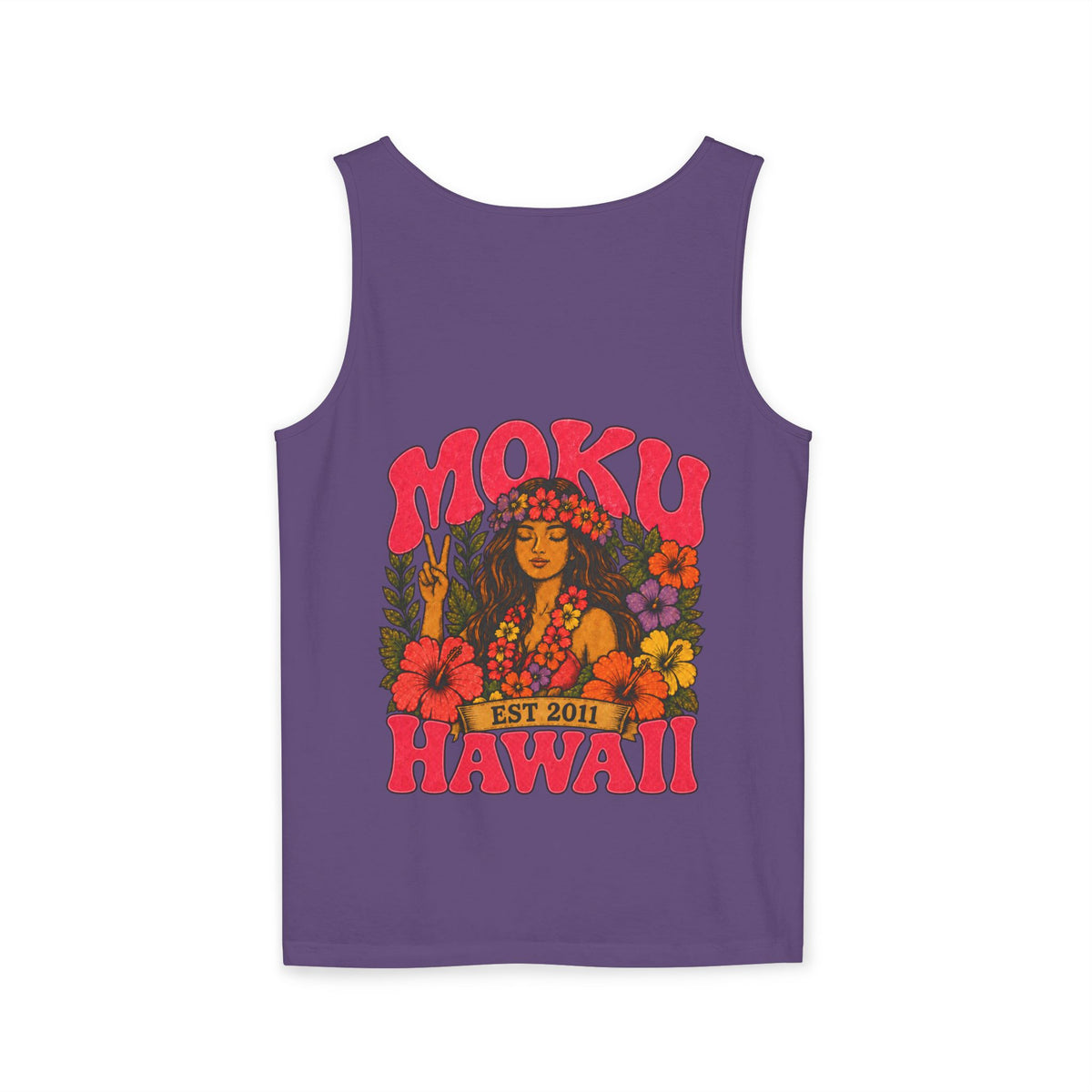 Moku Hawaii Floral Hula Tank Top