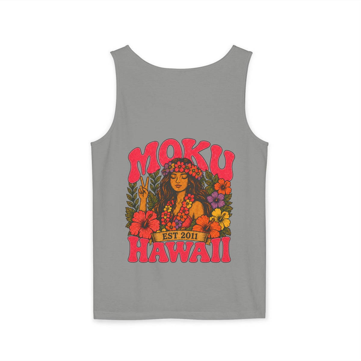 Moku Hawaii Floral Hula Tank Top