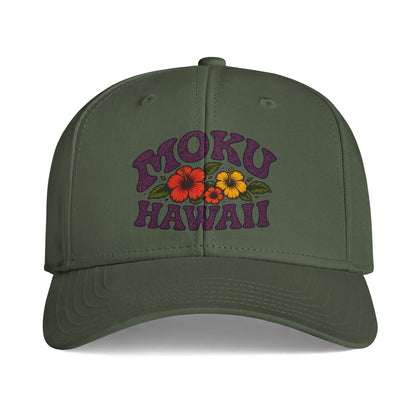 Moku Hawaii Floral Logo Cap