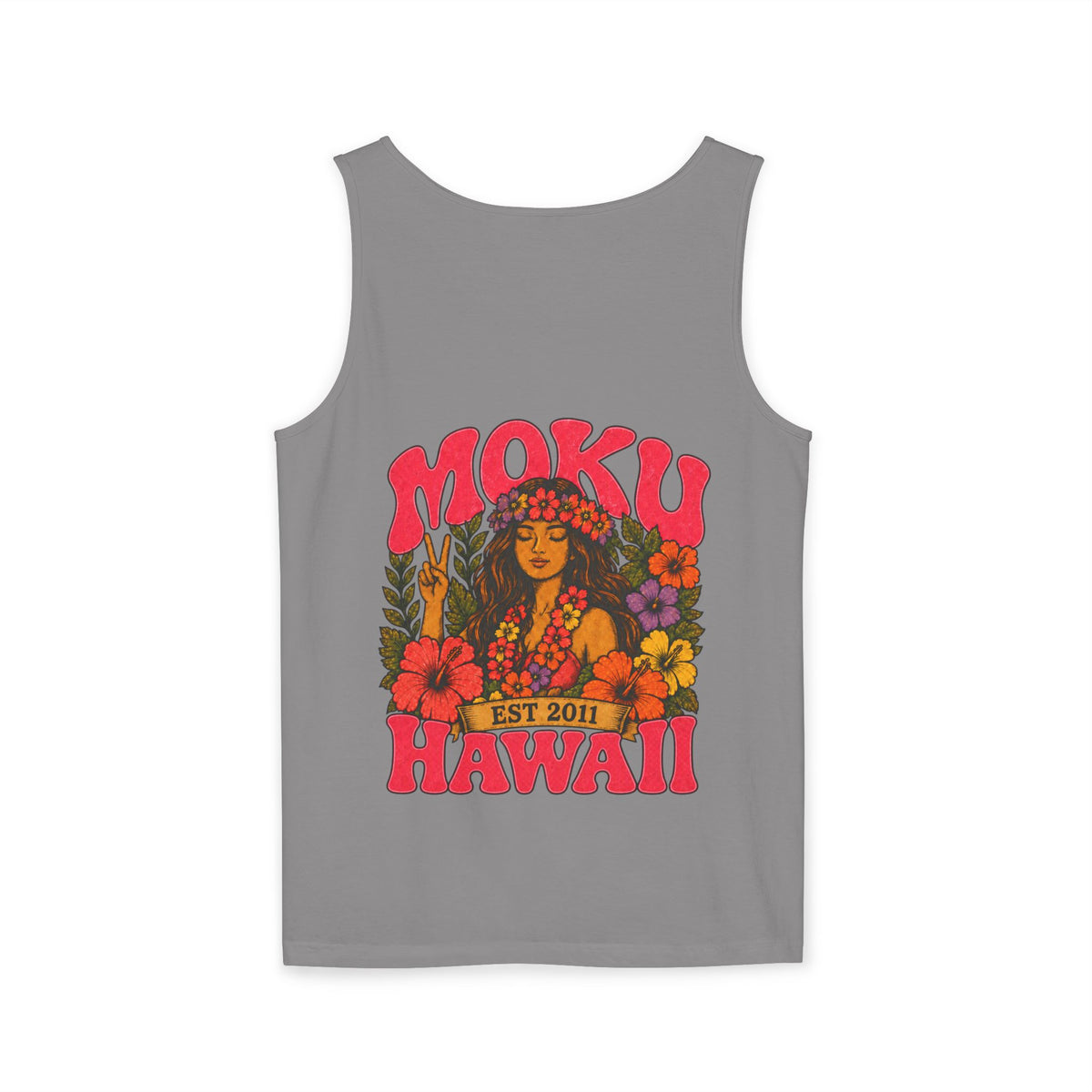 Moku Hawaii Floral Hula Tank Top